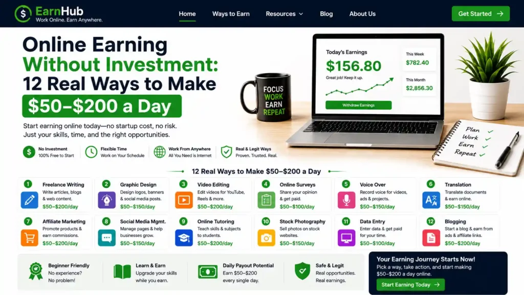 Online Earning Without Investment